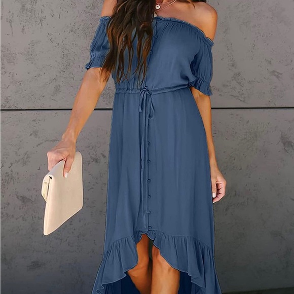 Off shoulder, high/low dress - Picture 1 of 3